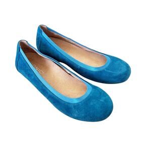 Vionic Anita Teal Suede Flats Sz 6